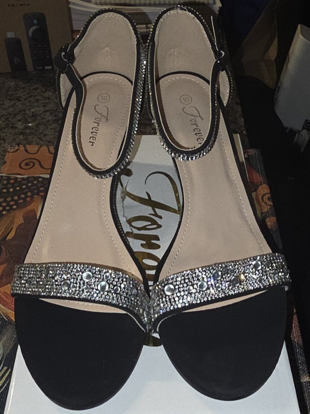 FOREVER Blaze-18 wedge heel - Black Nub - Size 10